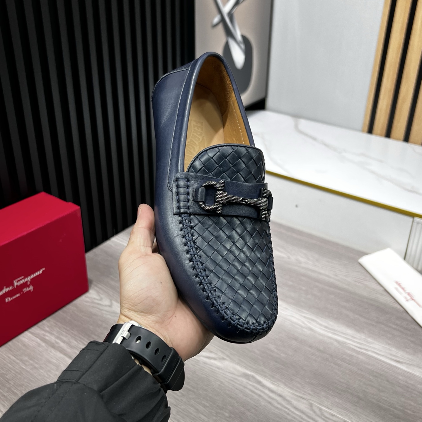 Ferragamo Male Loafers Cow Leather
