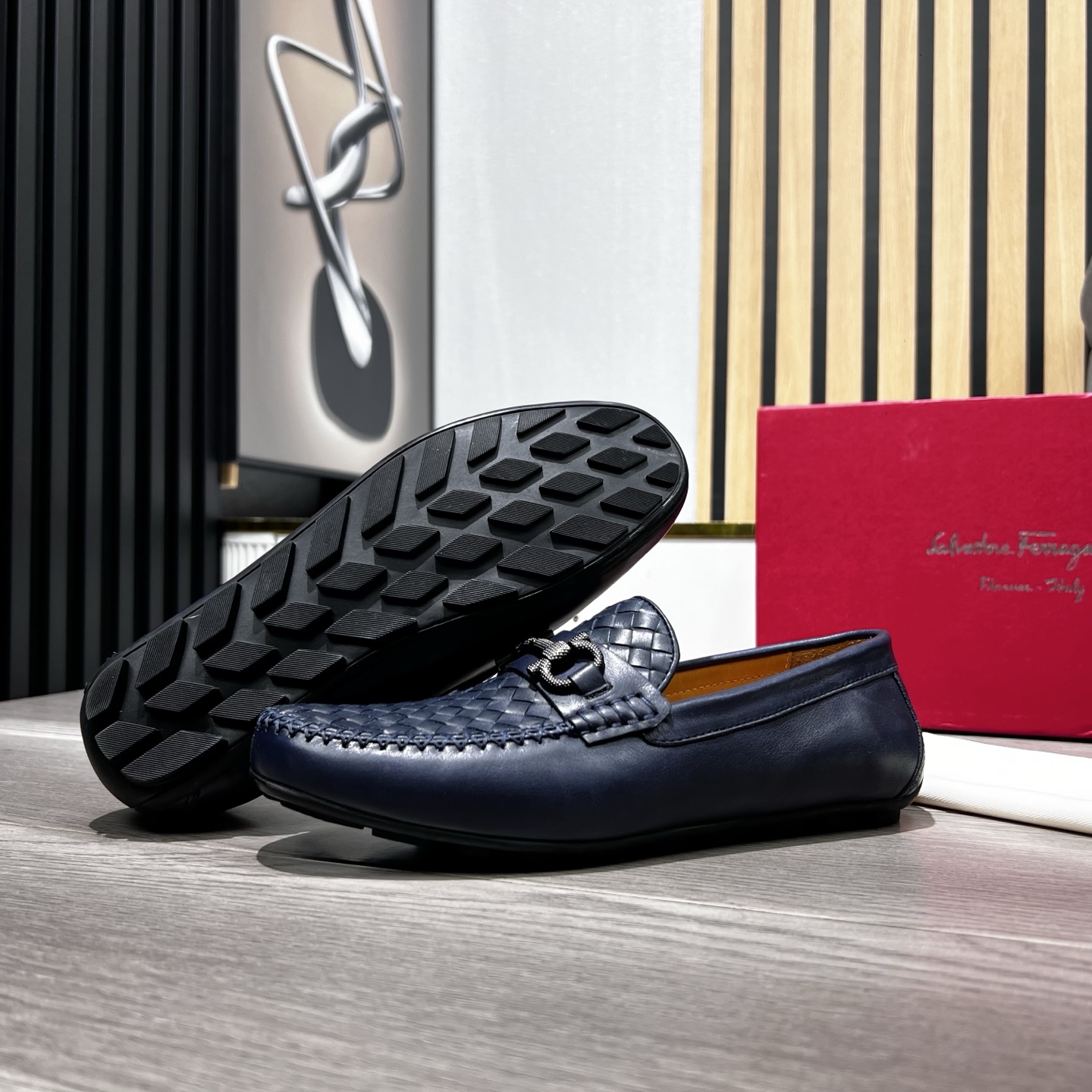 Ferragamo Male Loafers Cow Leather