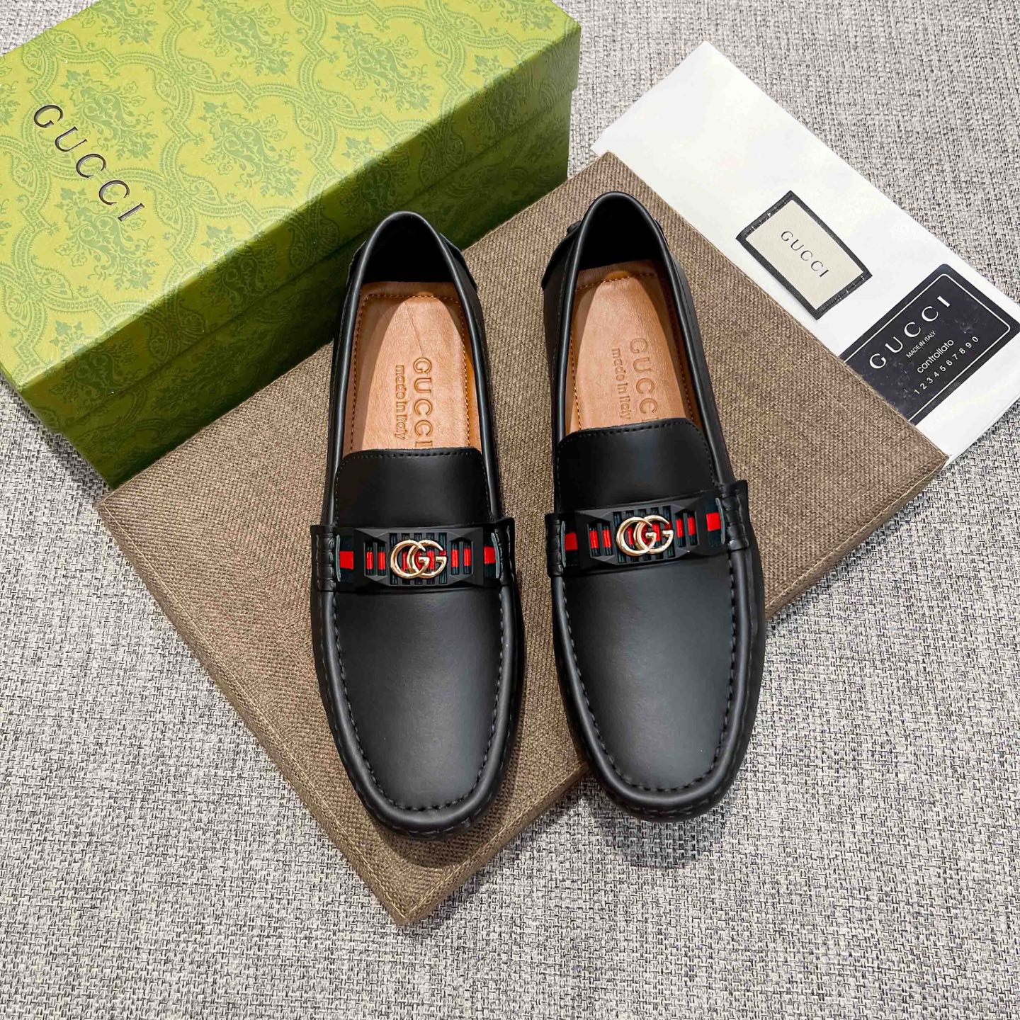 Gucci Loafers Cow Leather Breathable
