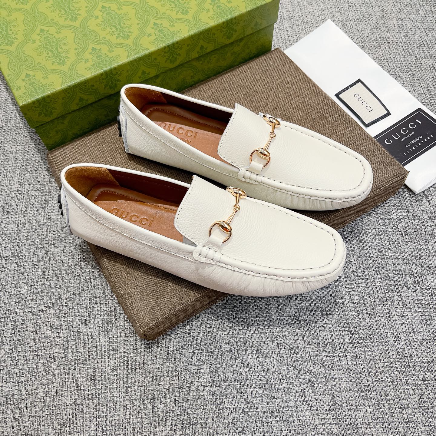 Gucci Male Loafers Cow Leather Breathable