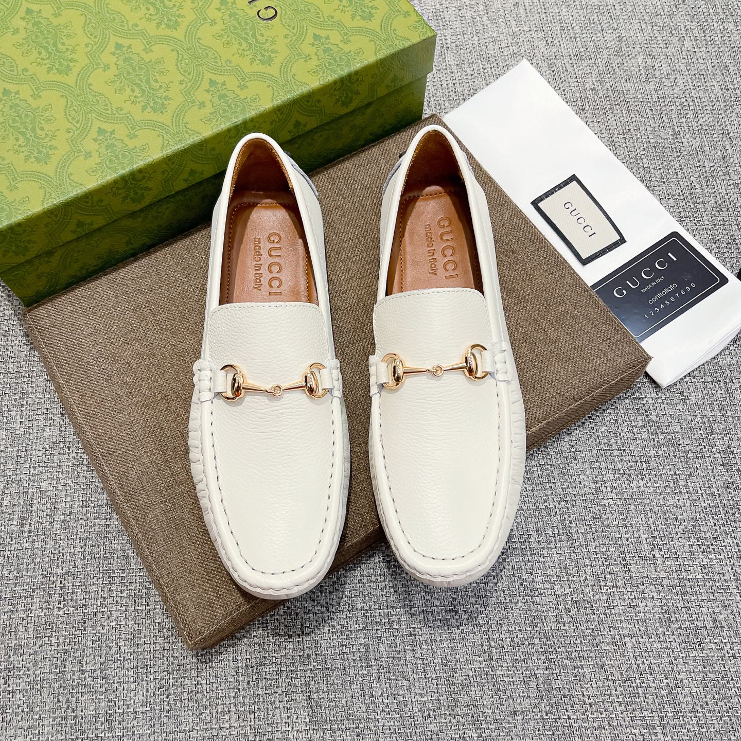 Gucci Male Loafers Cow Leather Breathable