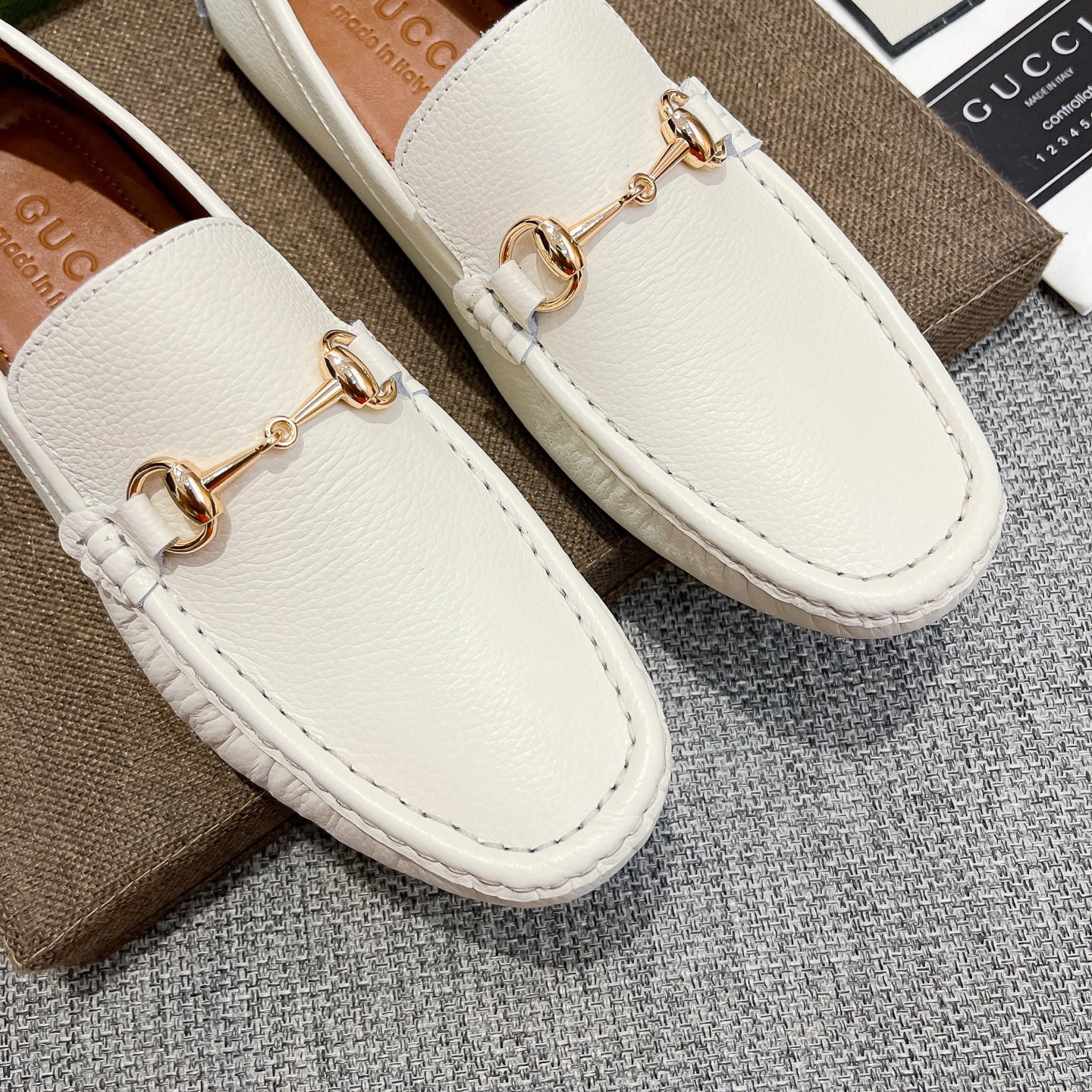Gucci Male Loafers Cow Leather Breathable