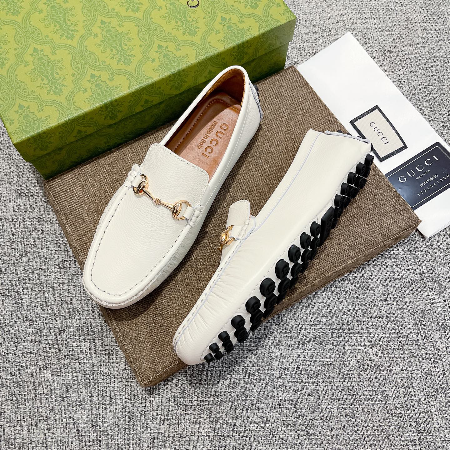 Gucci Male Loafers Cow Leather Breathable