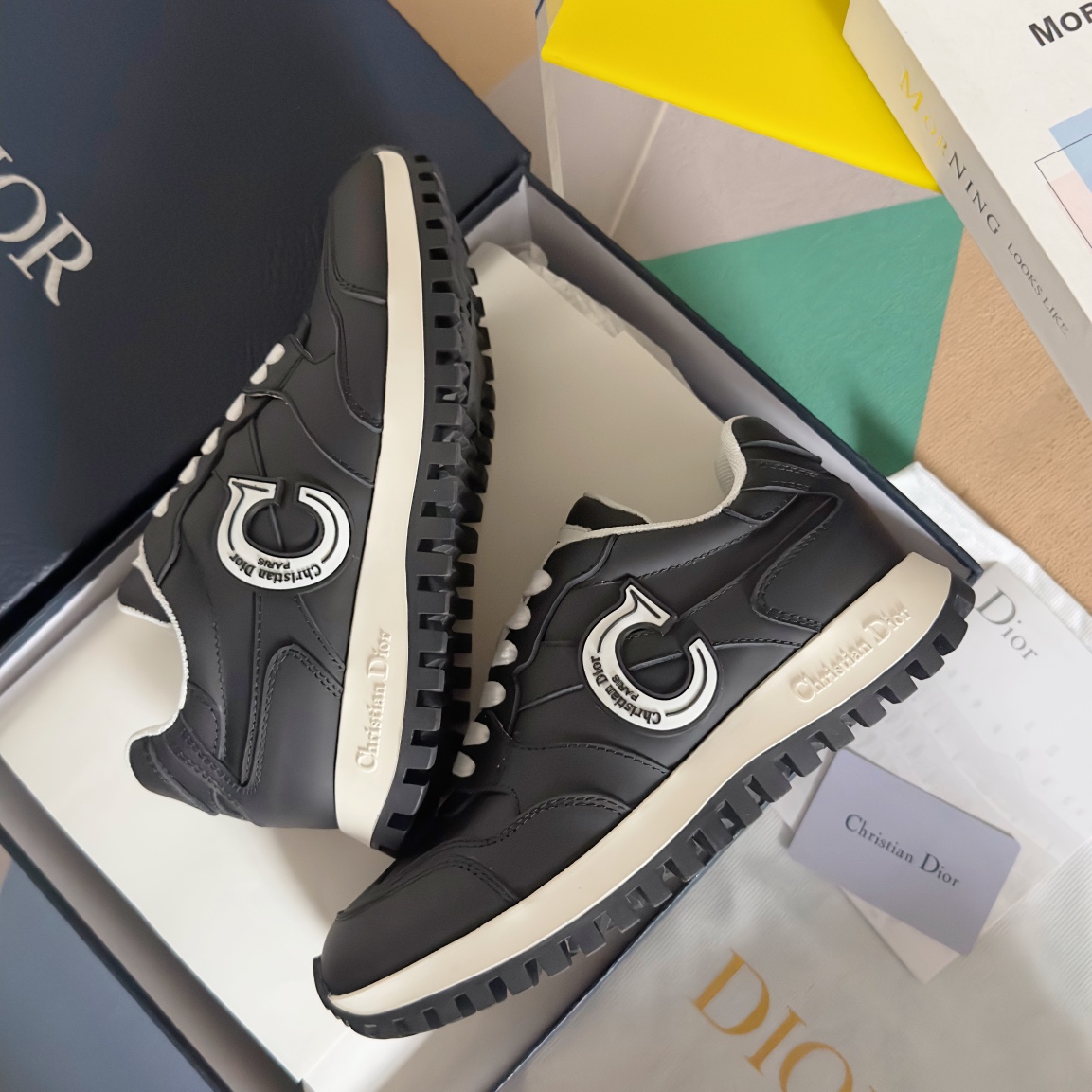 Dior Male Sneakers Black Breathable M-s