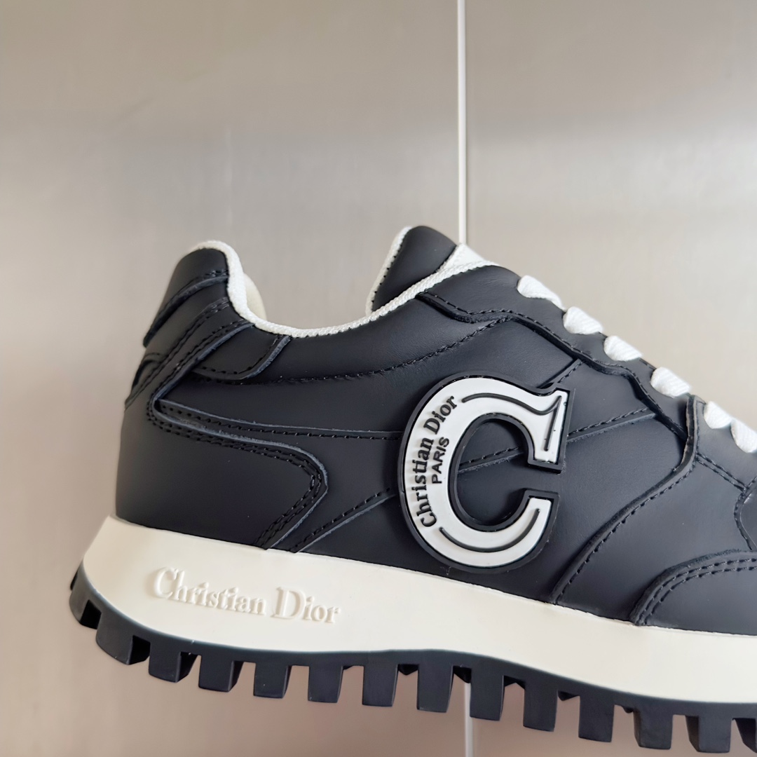 Dior Male Sneakers Black Breathable M-s