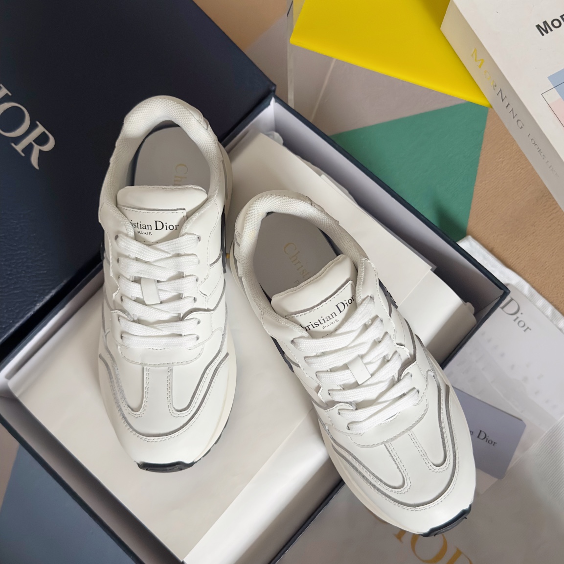 Dior Male Sneakers Black Breathable M-s