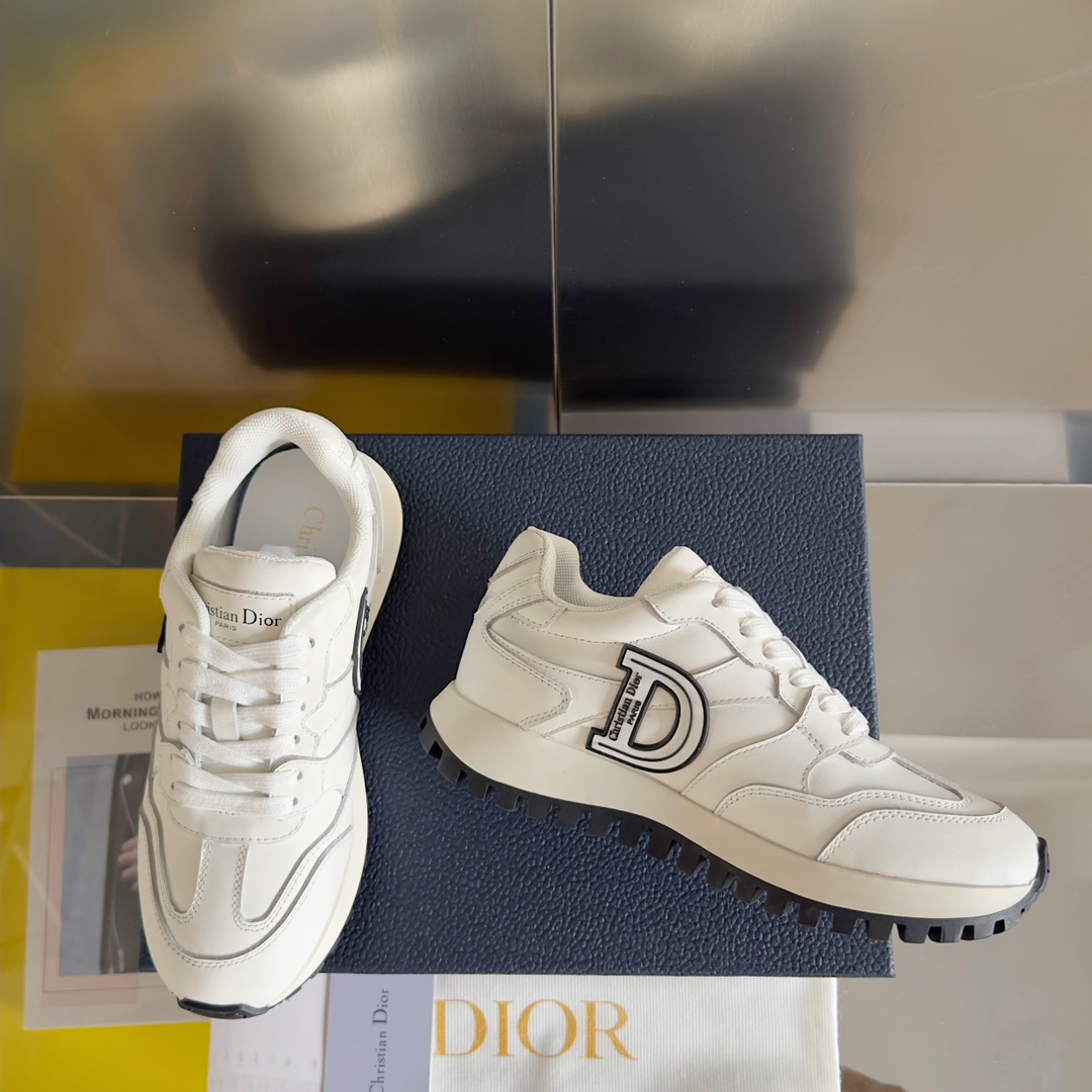 Dior Male Sneakers Black Breathable M-s