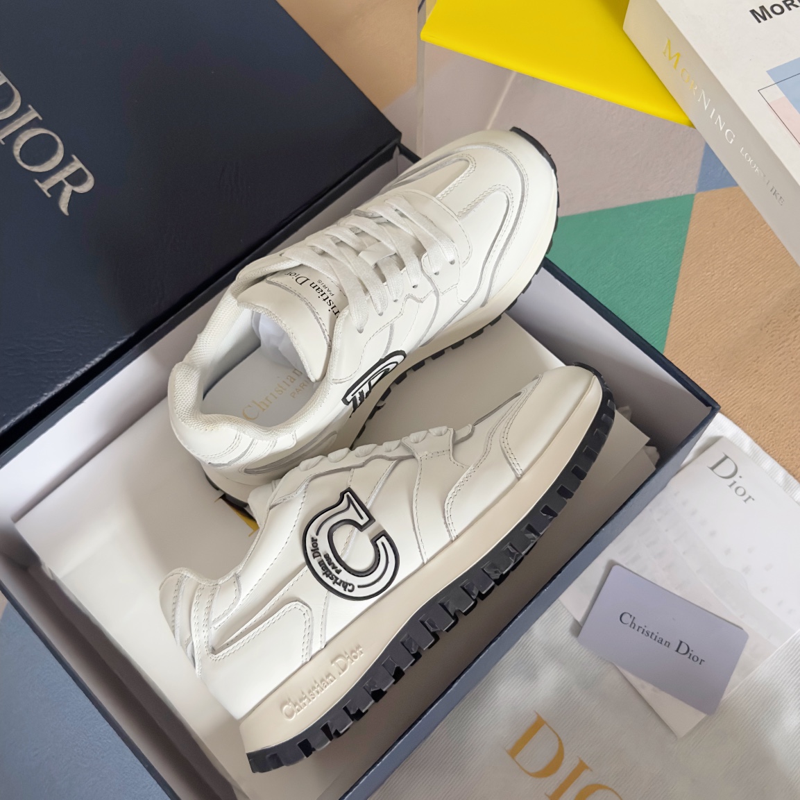 Dior Male Sneakers Black Breathable M-s