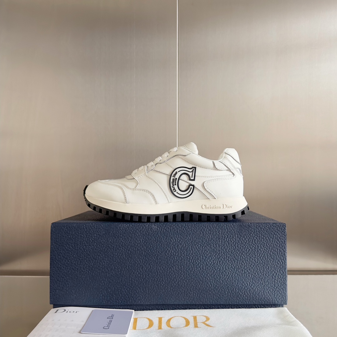 Dior Male Sneakers Black Breathable M-s