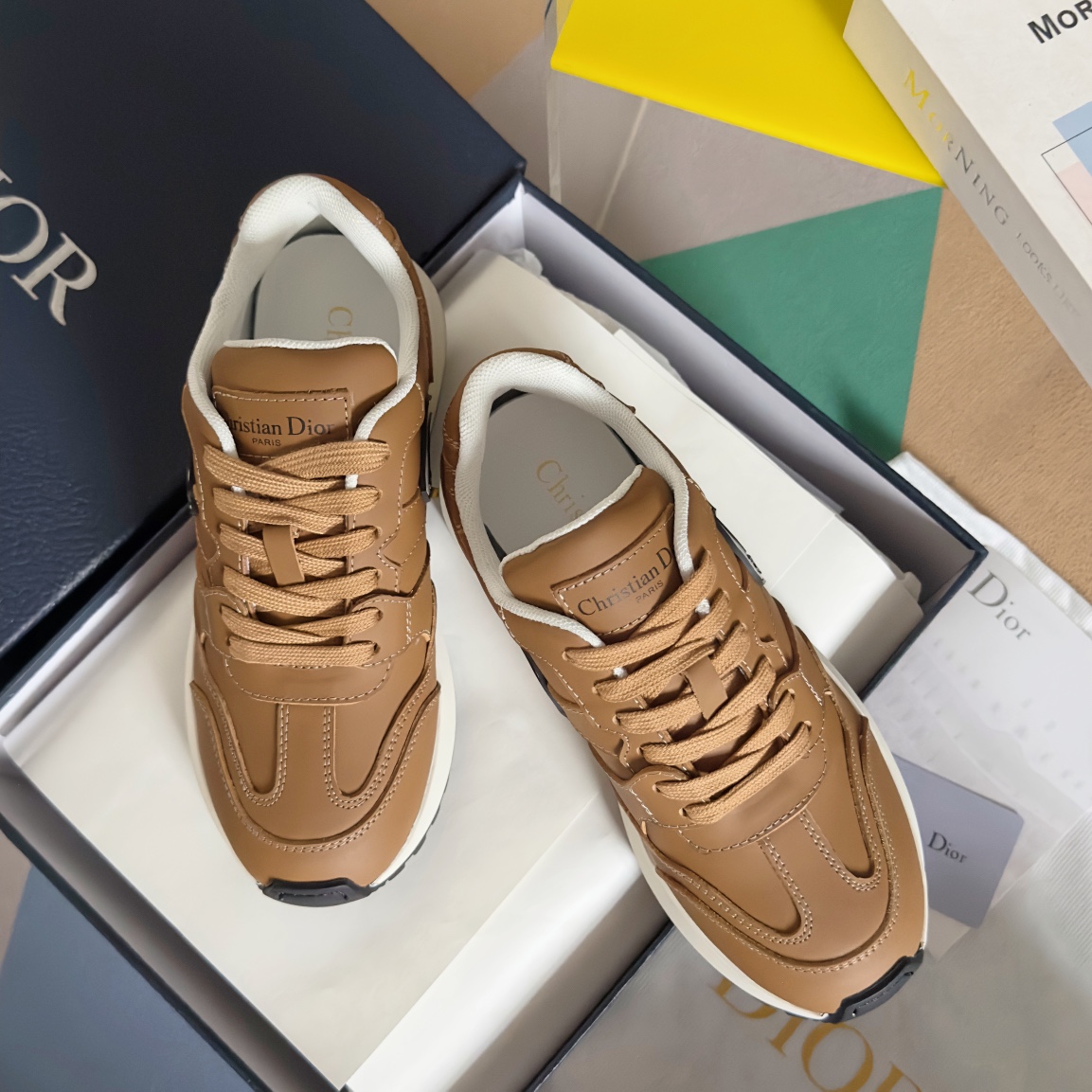 Dior Male Sneakers Black Breathable M-s