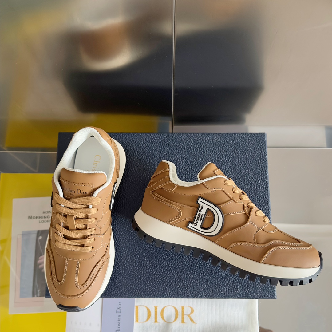 Dior Male Sneakers Black Breathable M-s
