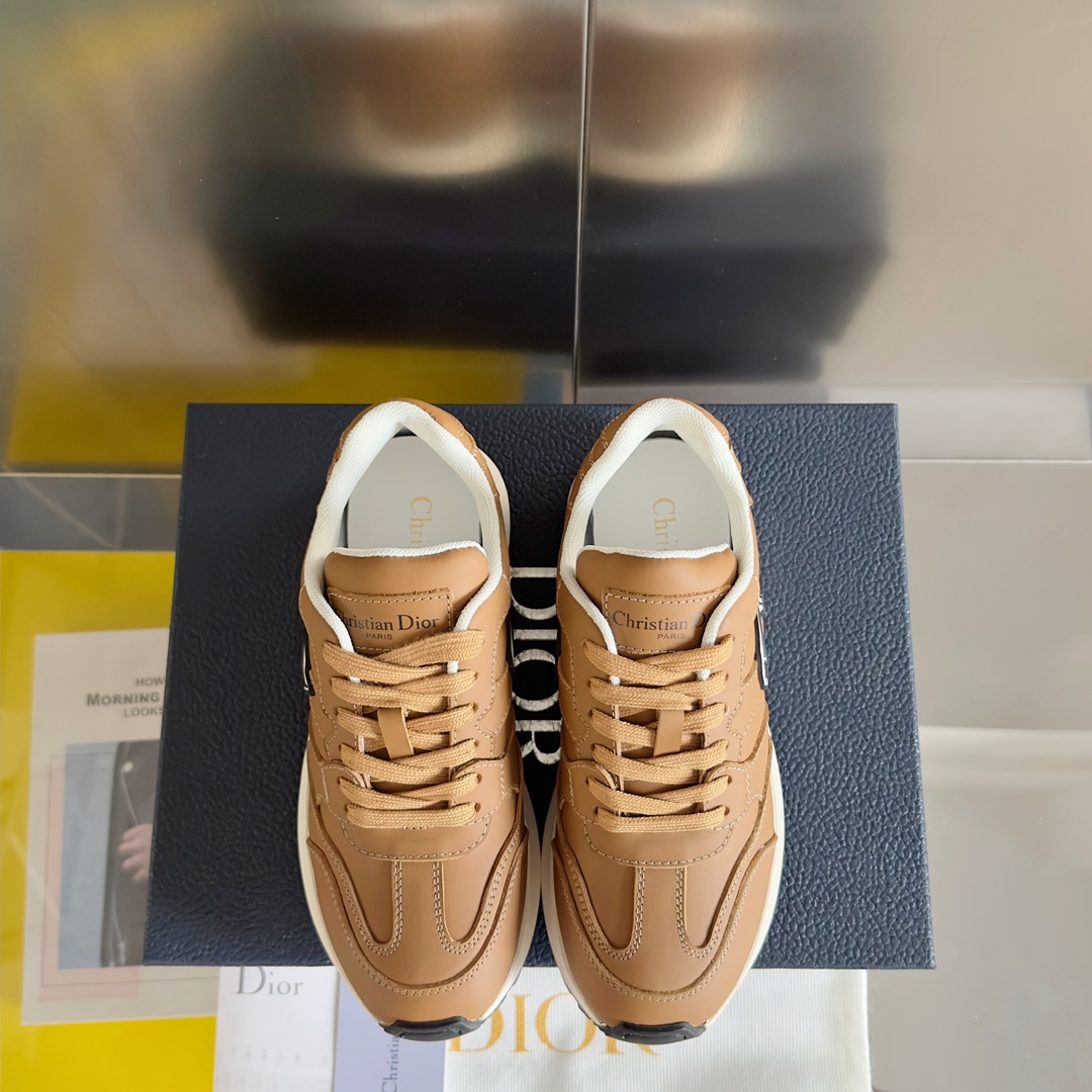 Dior Male Sneakers Black Breathable M-s