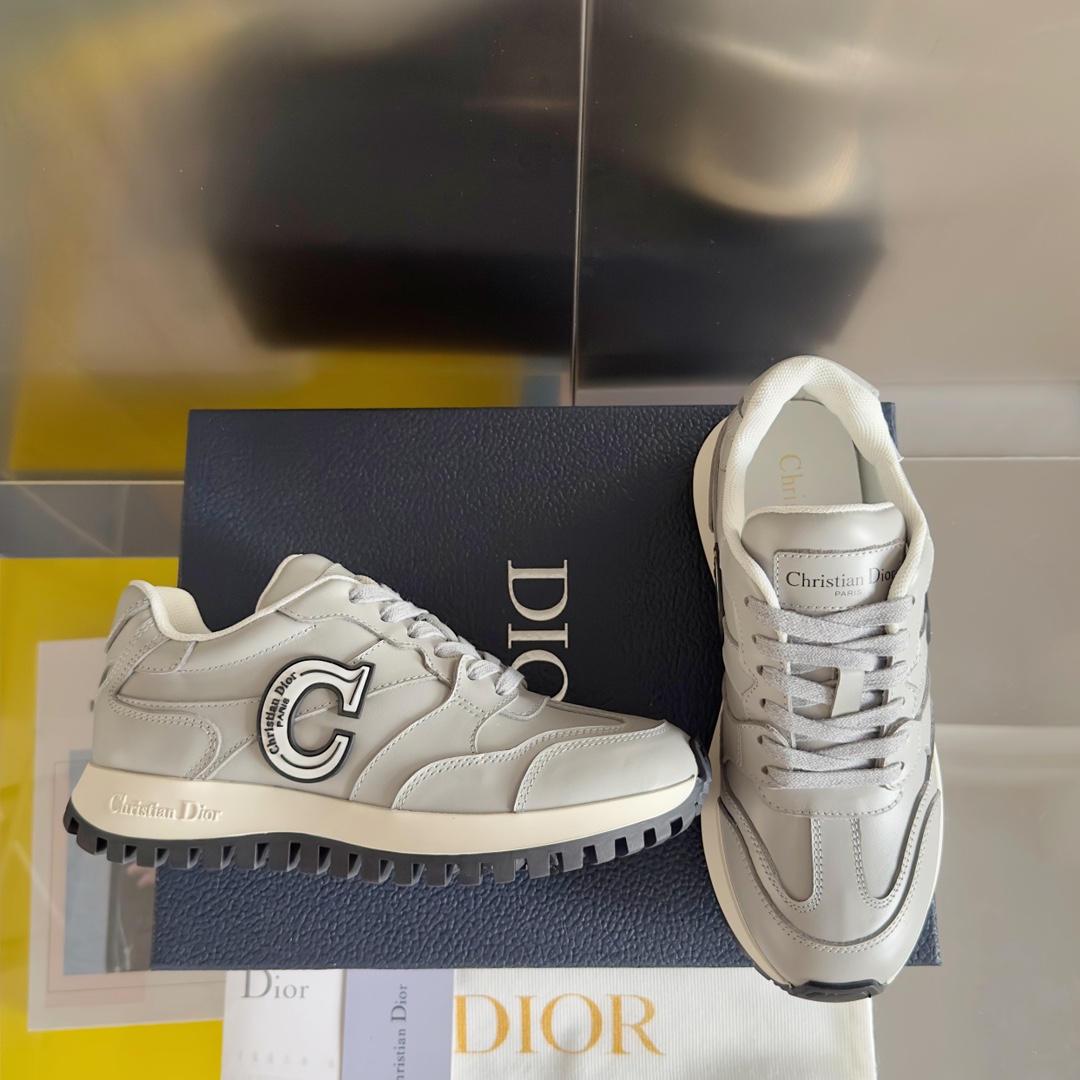 Dior Male Sneakers Black Breathable M-s