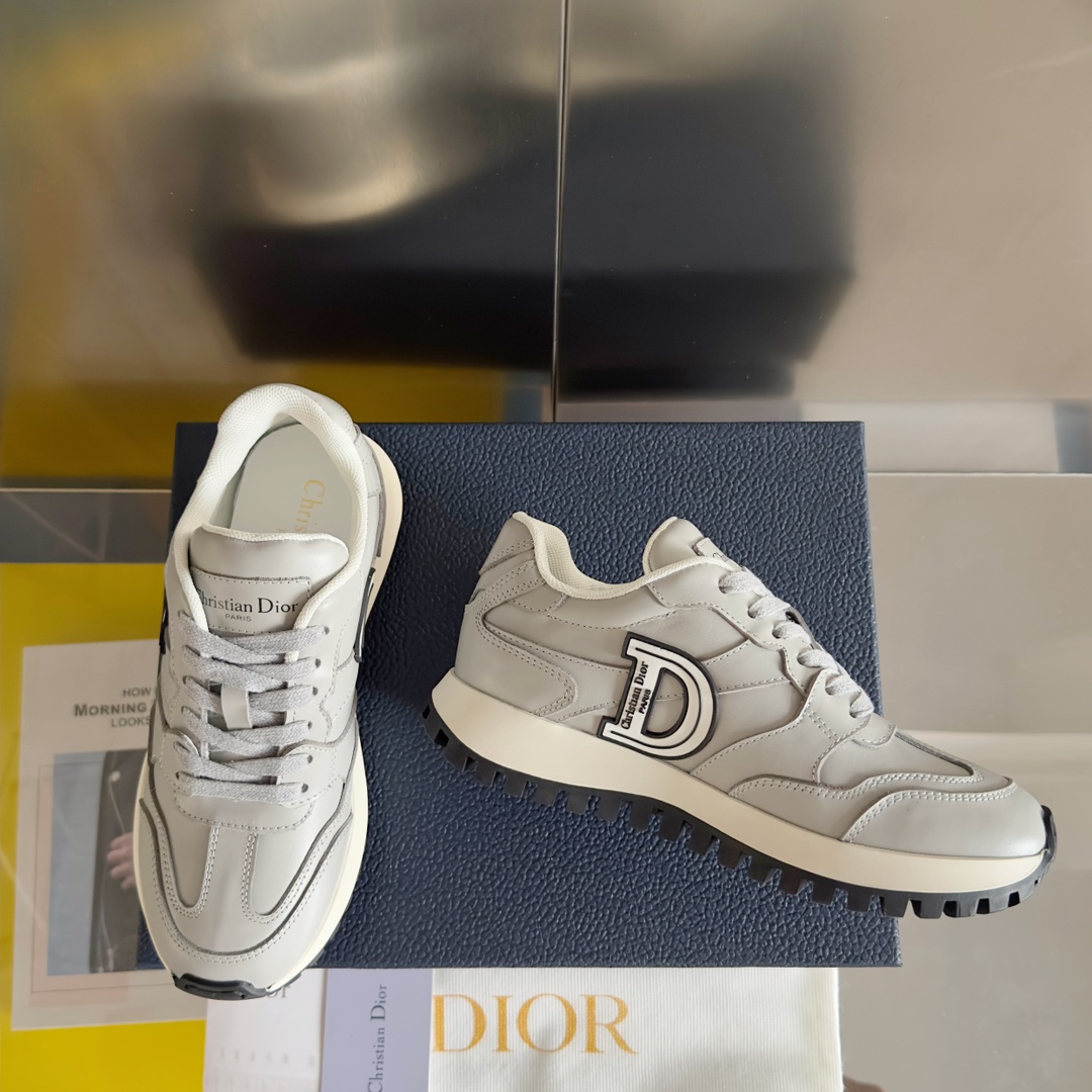 Dior Male Sneakers Black Breathable M-s