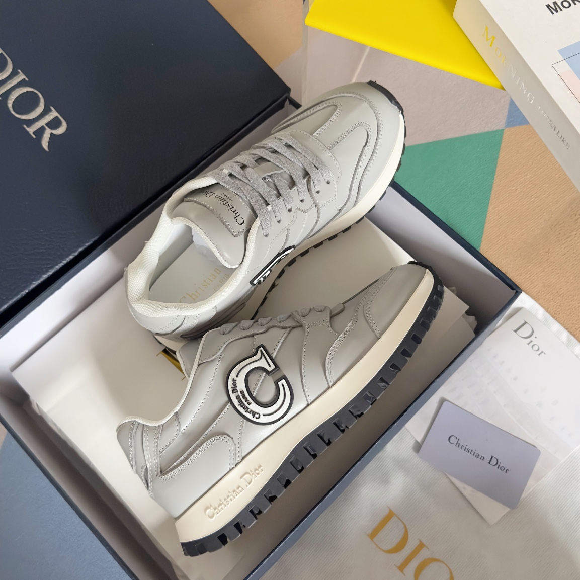 Dior Male Sneakers Black Breathable M-s