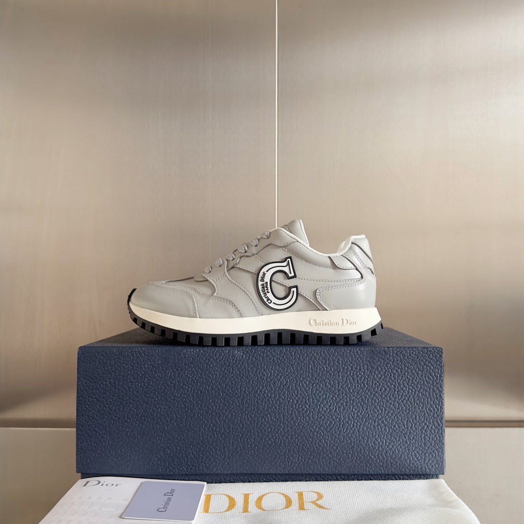 Dior Male Sneakers Black Breathable M-s