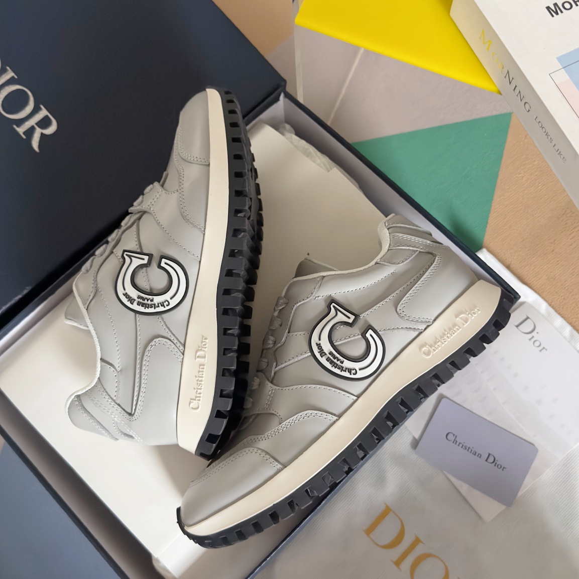 Dior Male Sneakers Black Breathable M-s