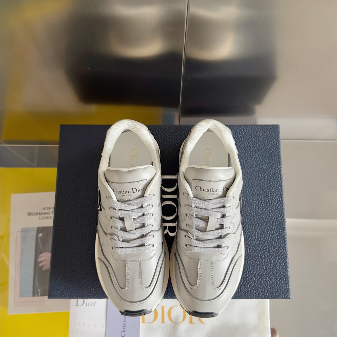 Dior Male Sneakers Black Breathable M-s
