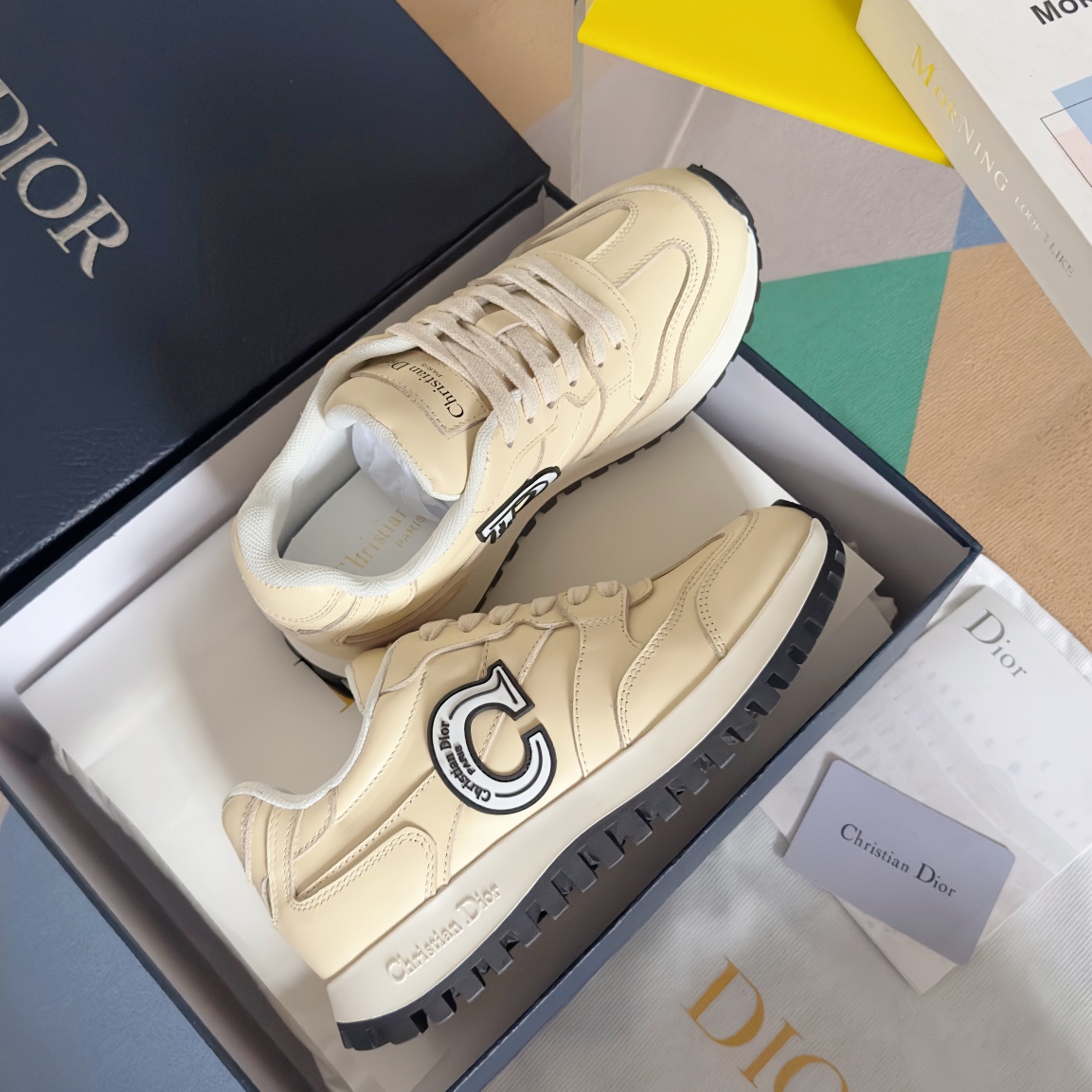 Dior Male Sneakers Black Breathable M-s
