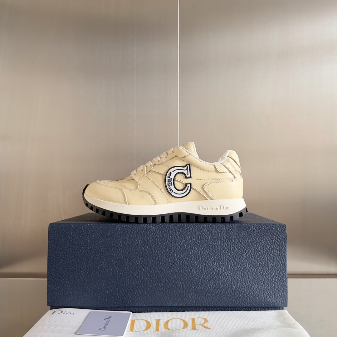 Dior Male Sneakers Black Breathable M-s
