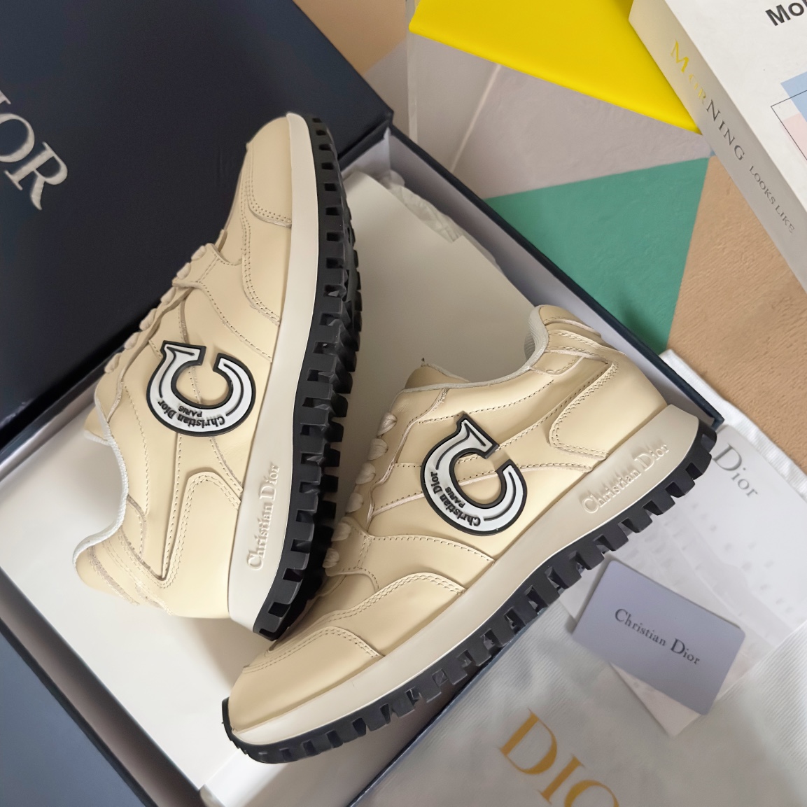 Dior Male Sneakers Black Breathable M-s
