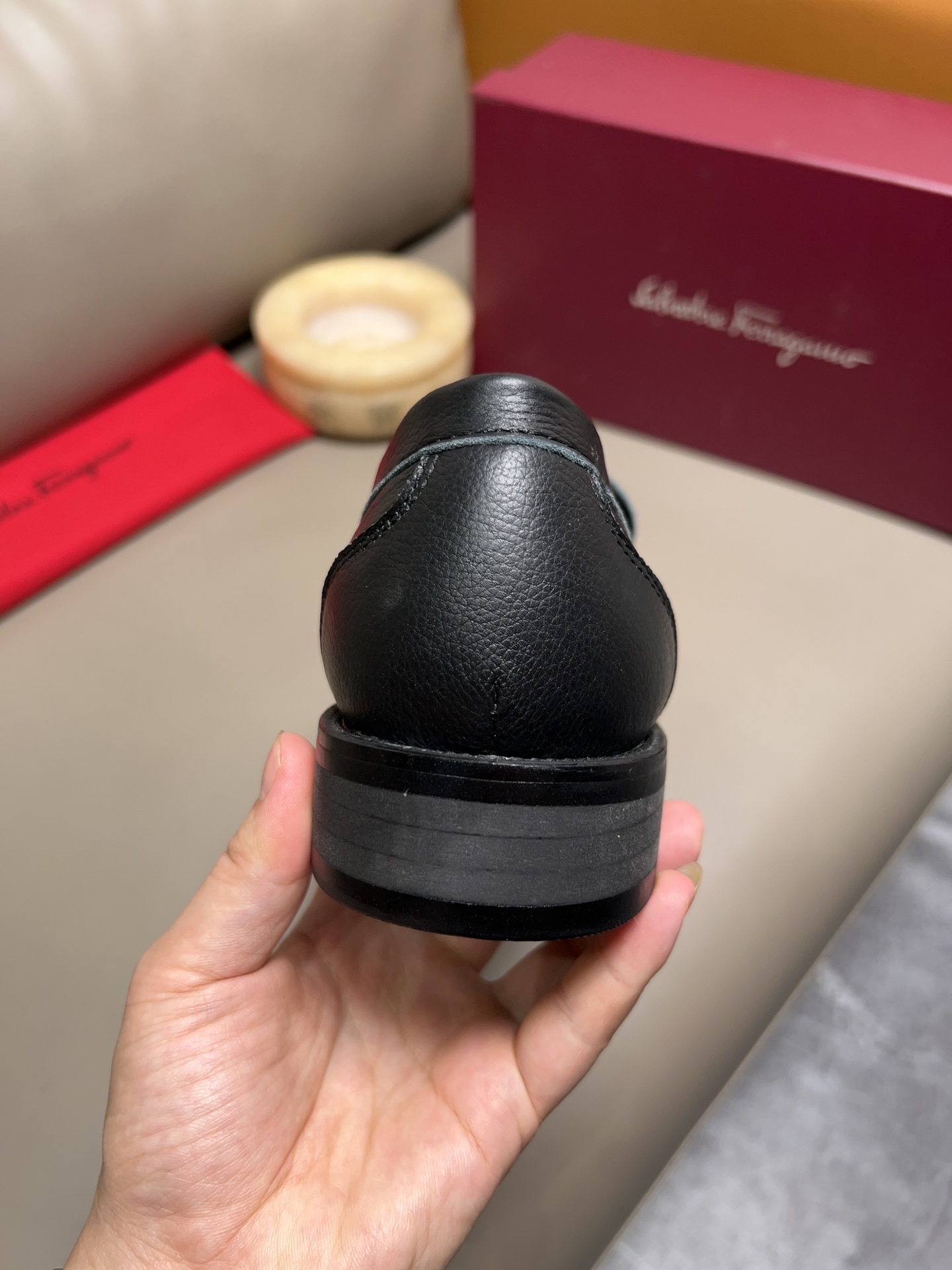 Ferragamo Leather Shoes Cow Leather Breathable