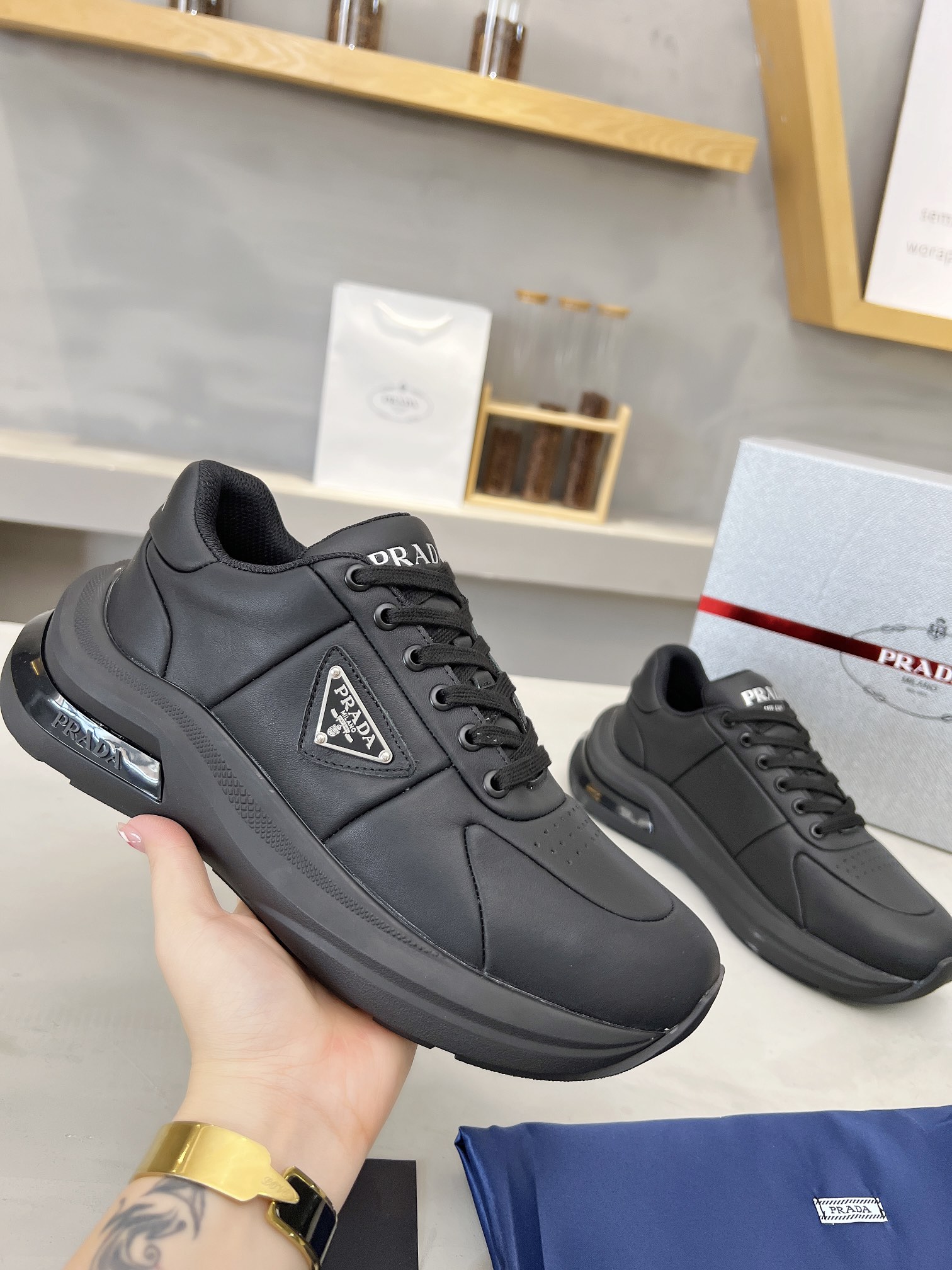 Prada Male Basic Shoes Mesh Breathable