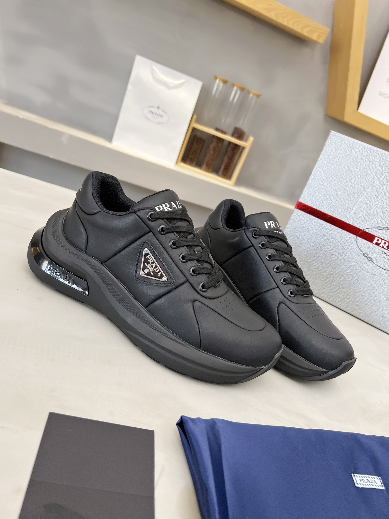 Prada Male Basic Shoes Mesh Breathable
