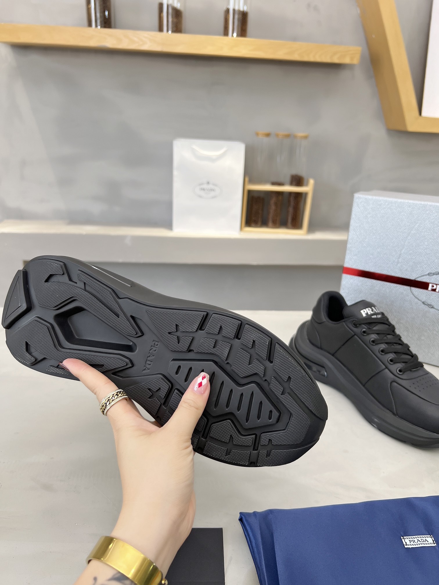 Prada Male Basic Shoes Mesh Breathable