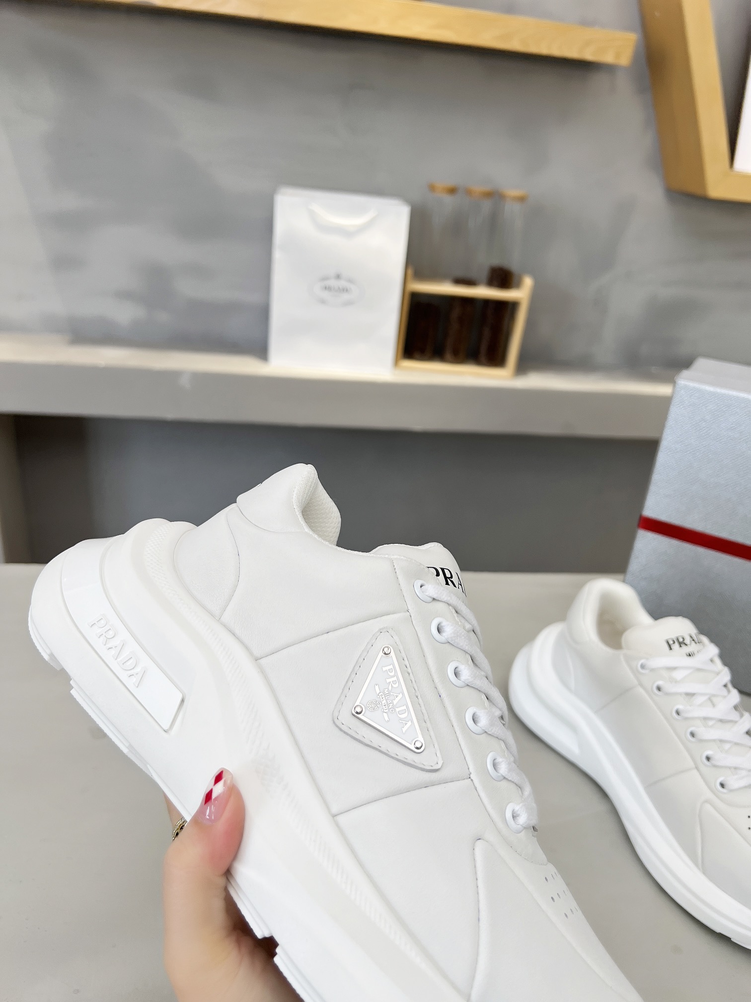 Prada Male Basic Shoes Mesh Breathable
