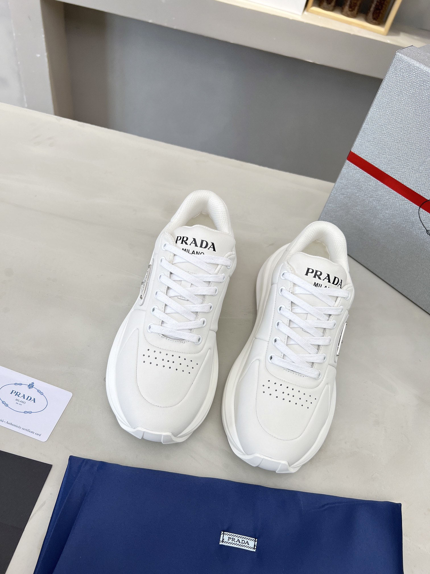 Prada Male Basic Shoes Mesh Breathable