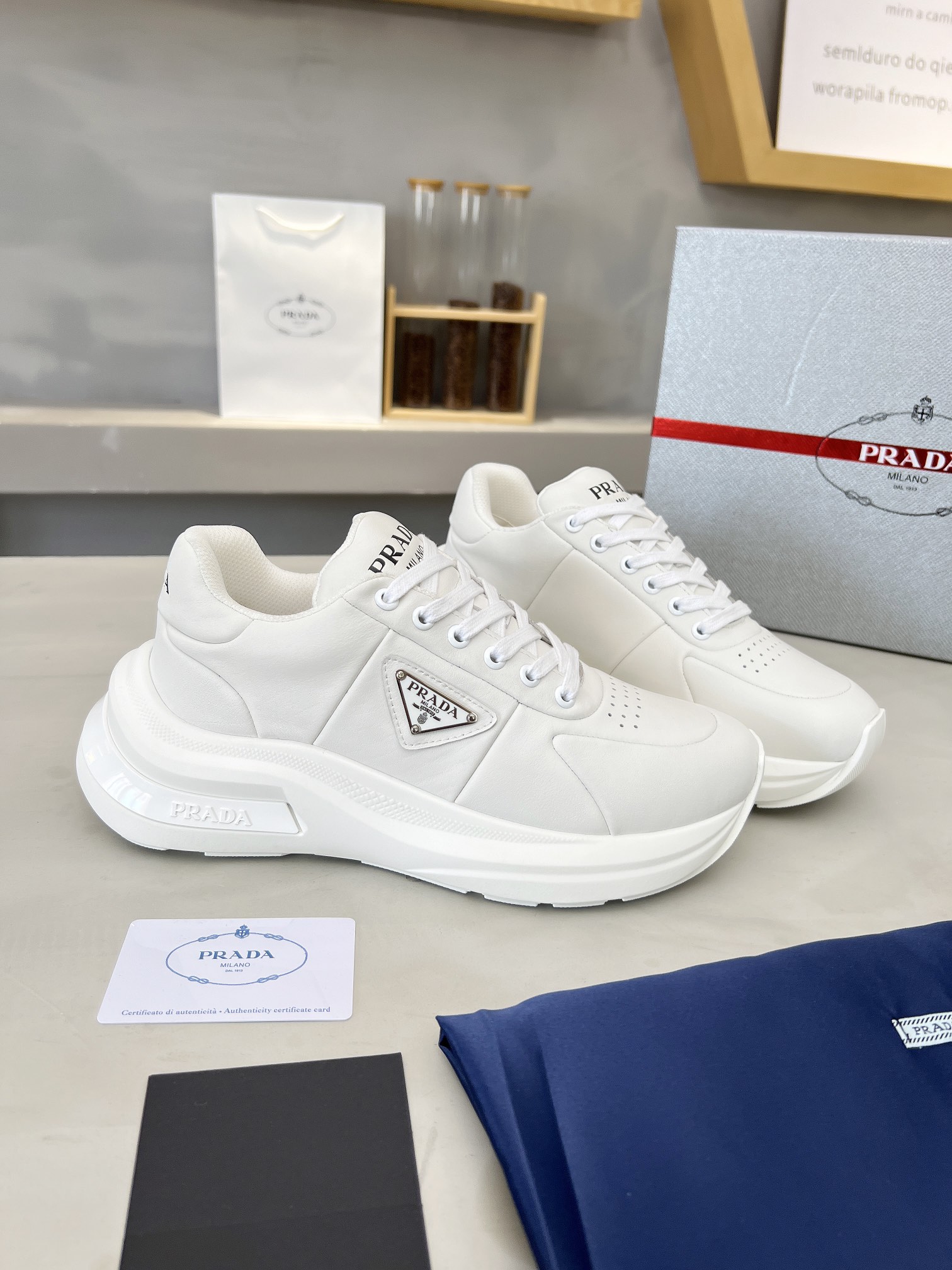 Prada Male Basic Shoes Mesh Breathable