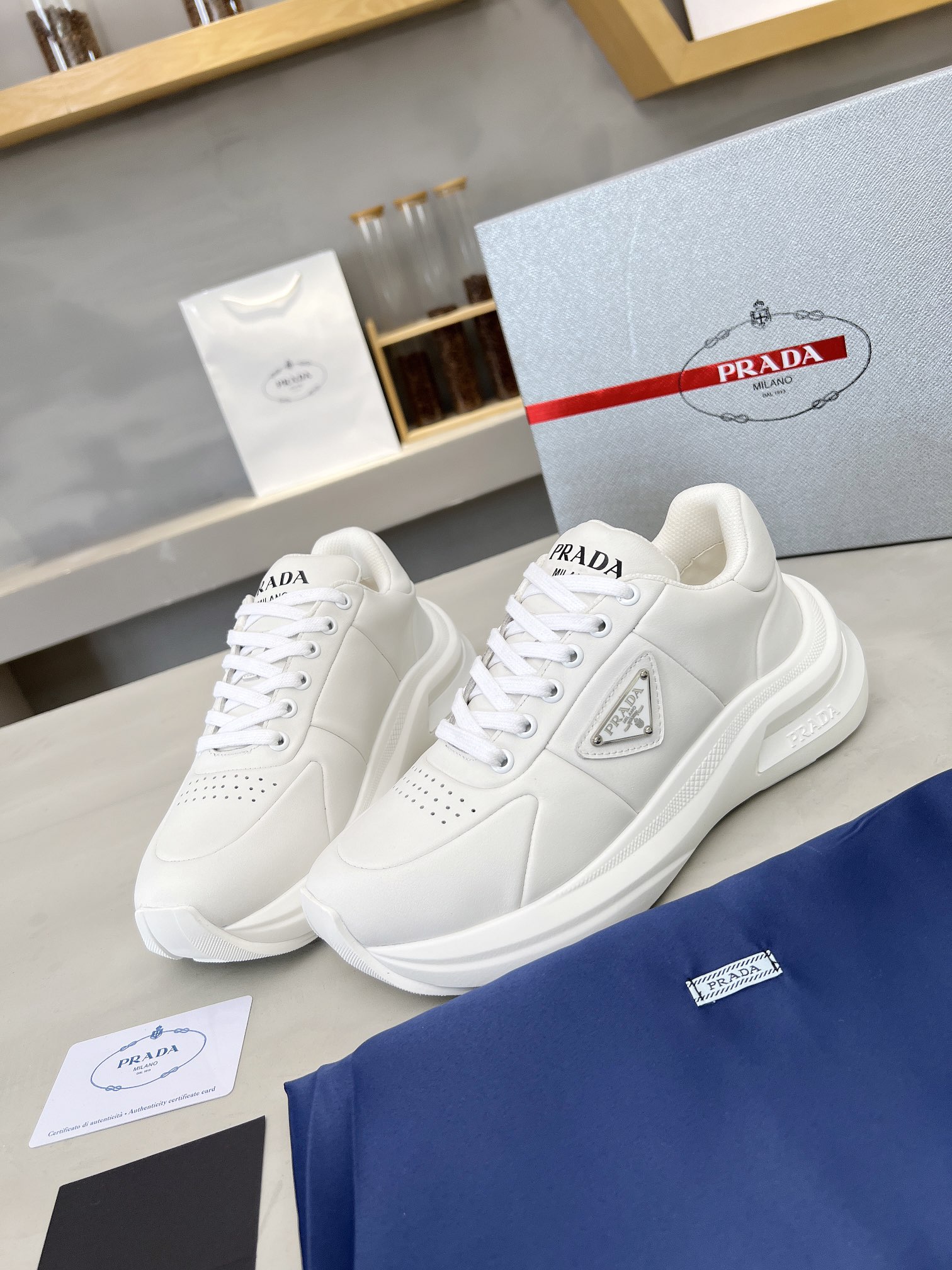 Prada Male Basic Shoes Mesh Breathable