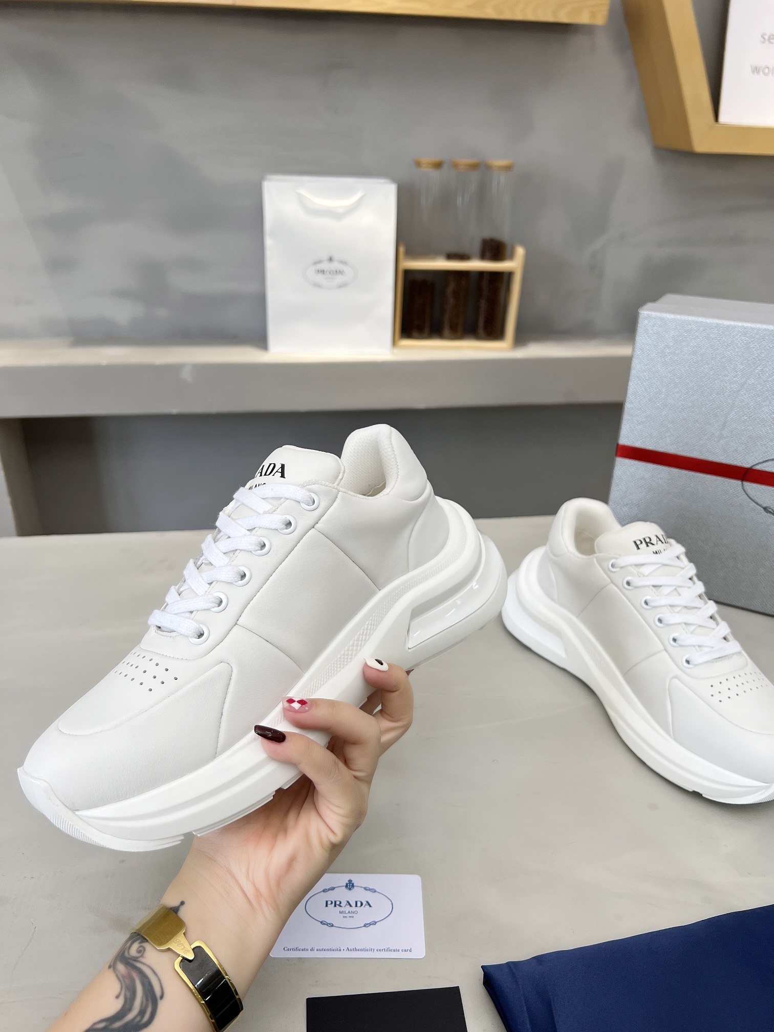 Prada Male Basic Shoes Mesh Breathable