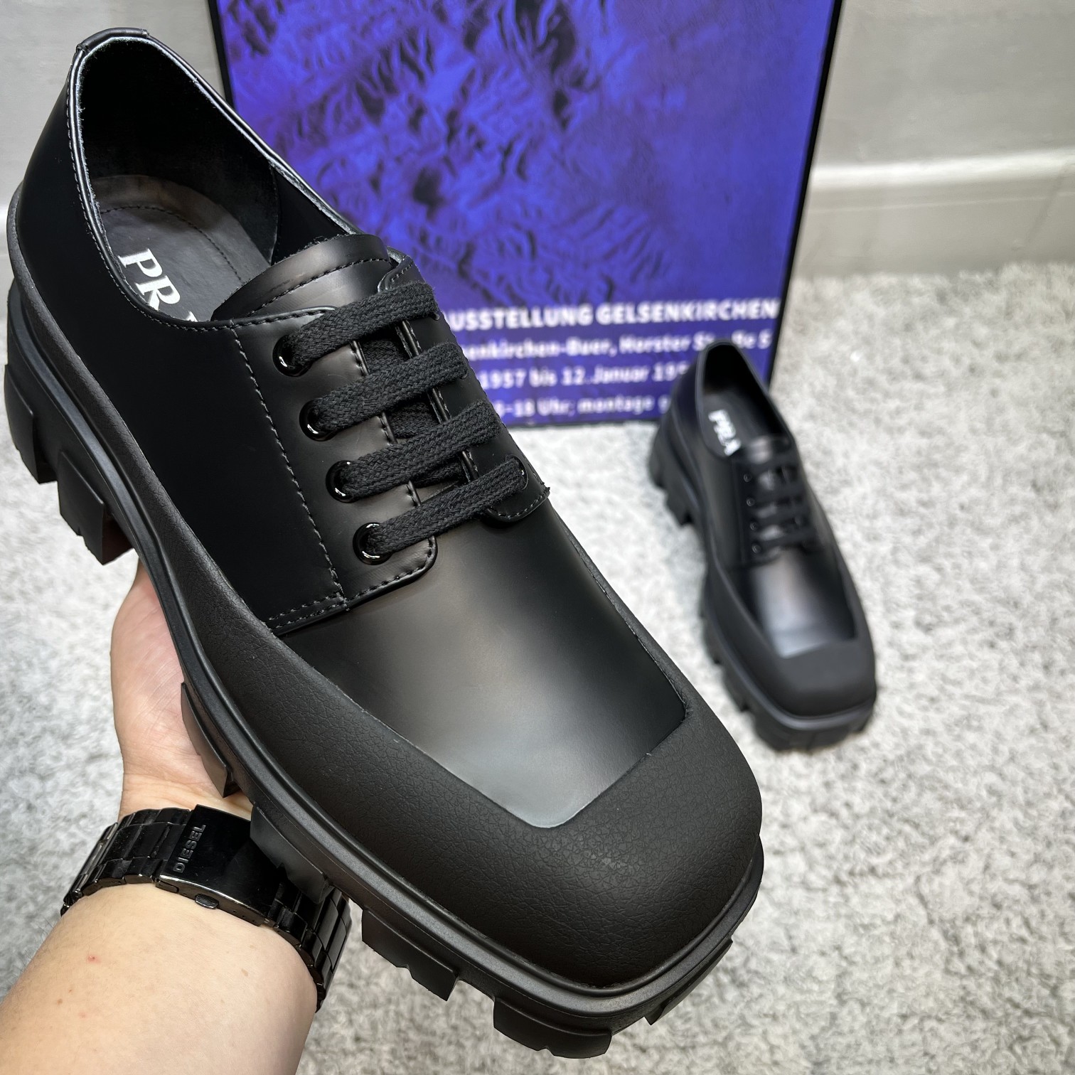 Prada Male Boots Cow Leather