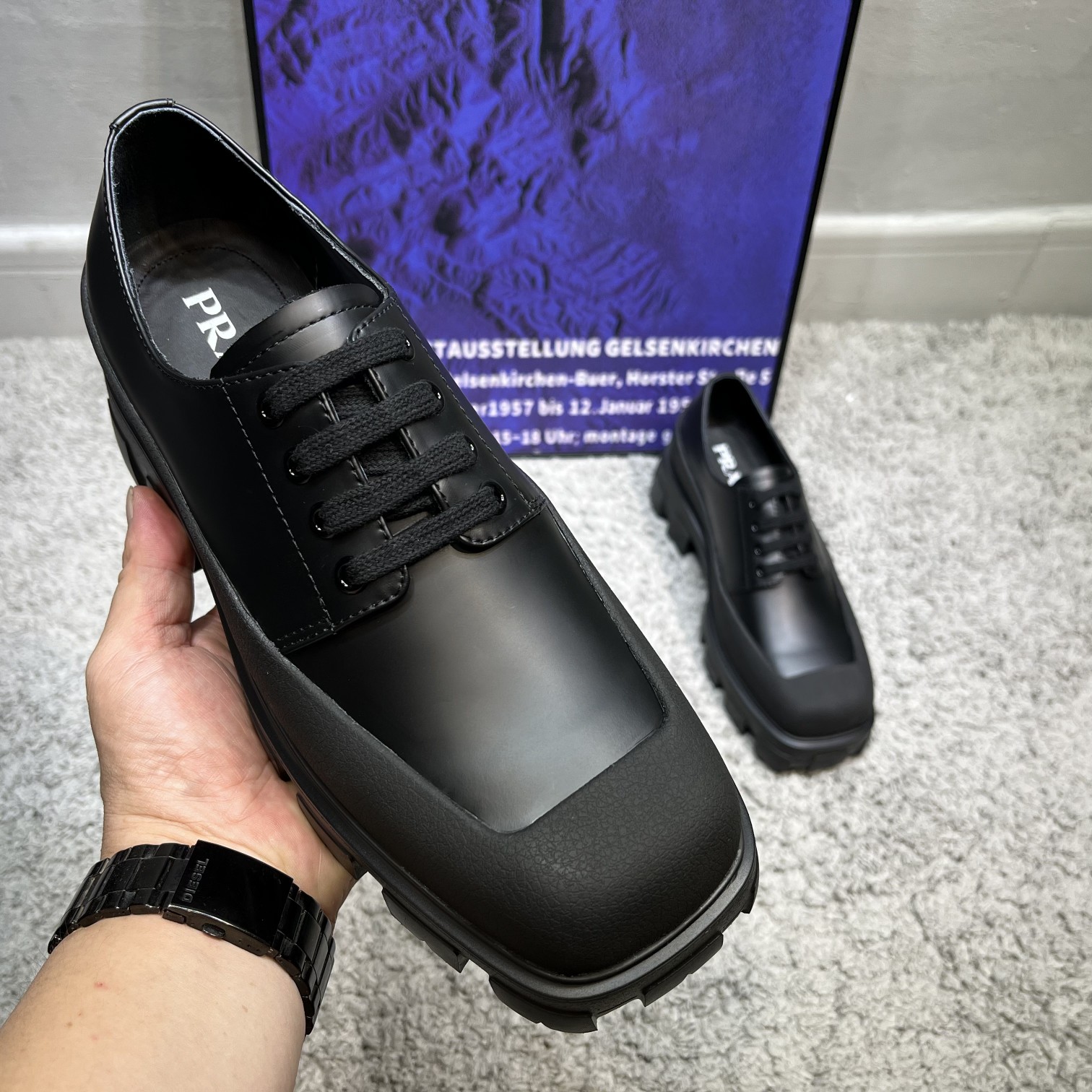 Prada Male Boots Cow Leather
