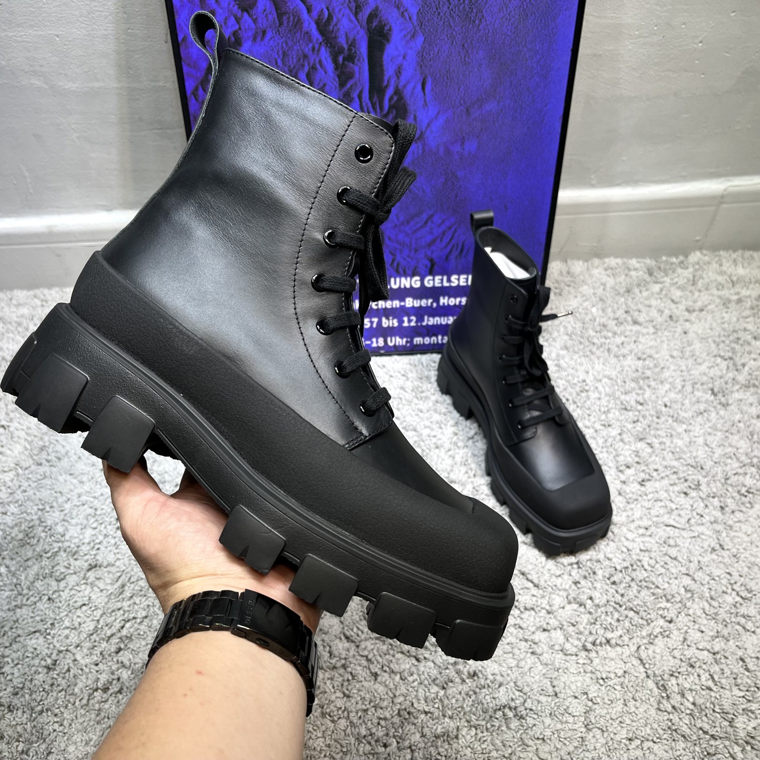 Prada Male Boots Cow Leather