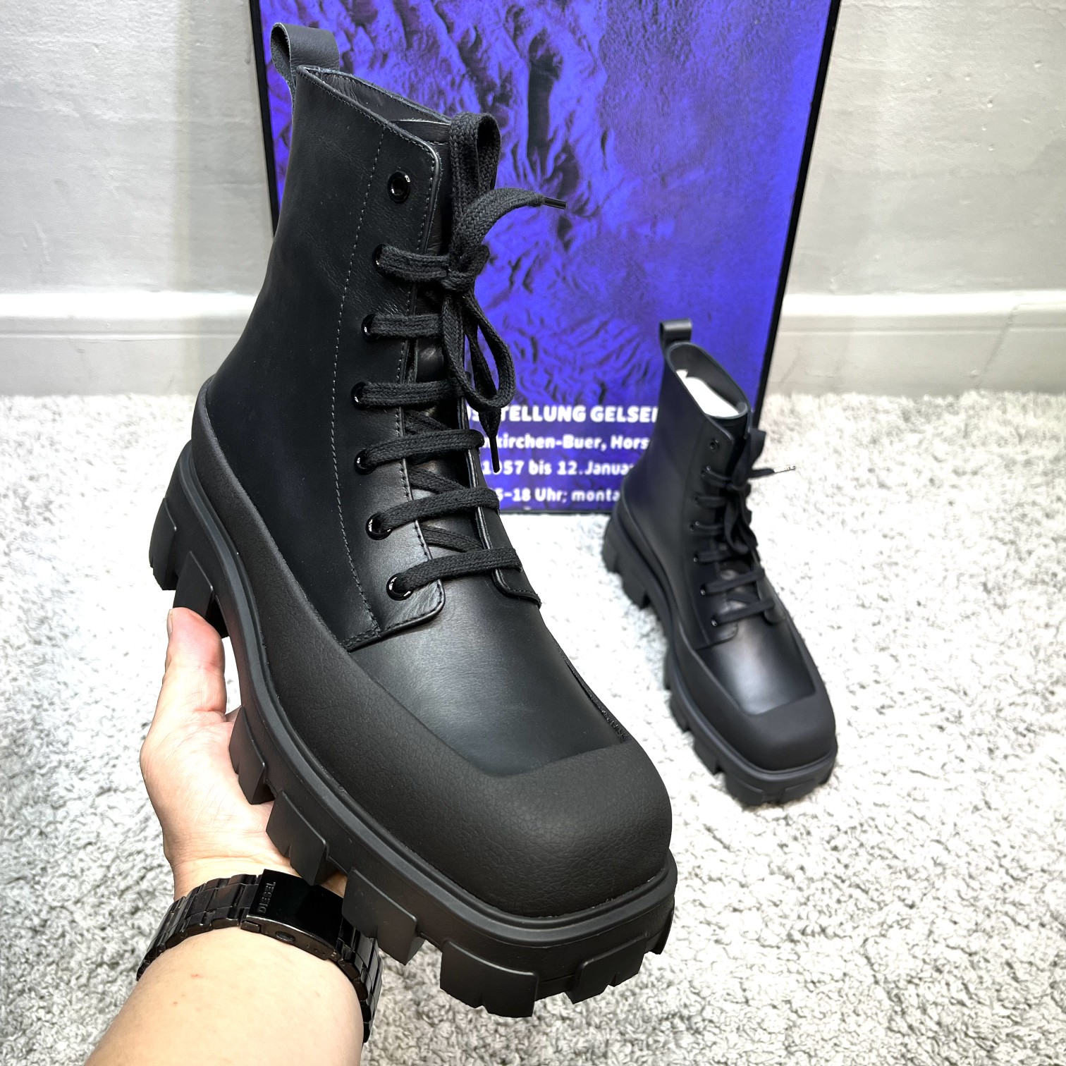 Prada Male Boots Cow Leather