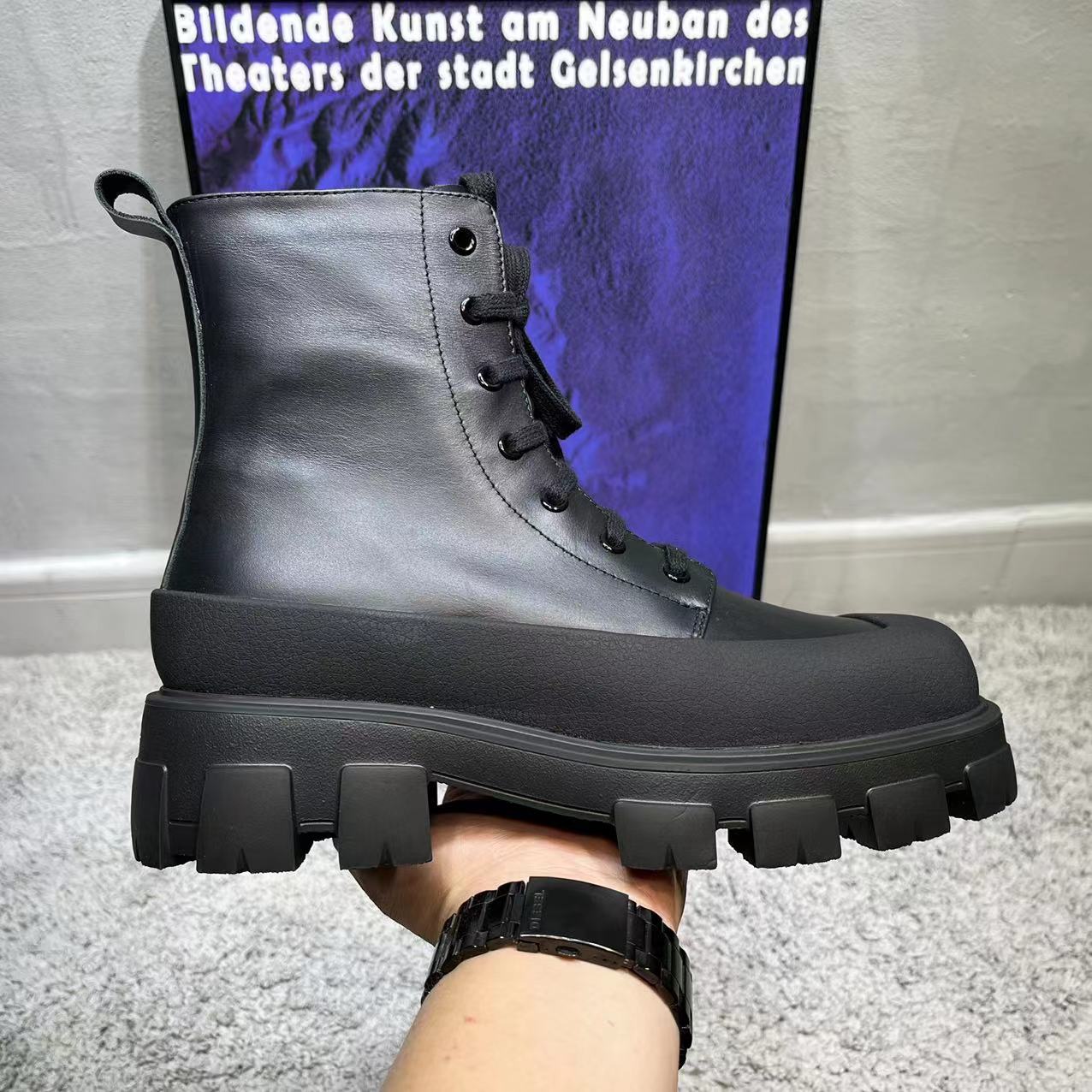 Prada Male Boots Cow Leather