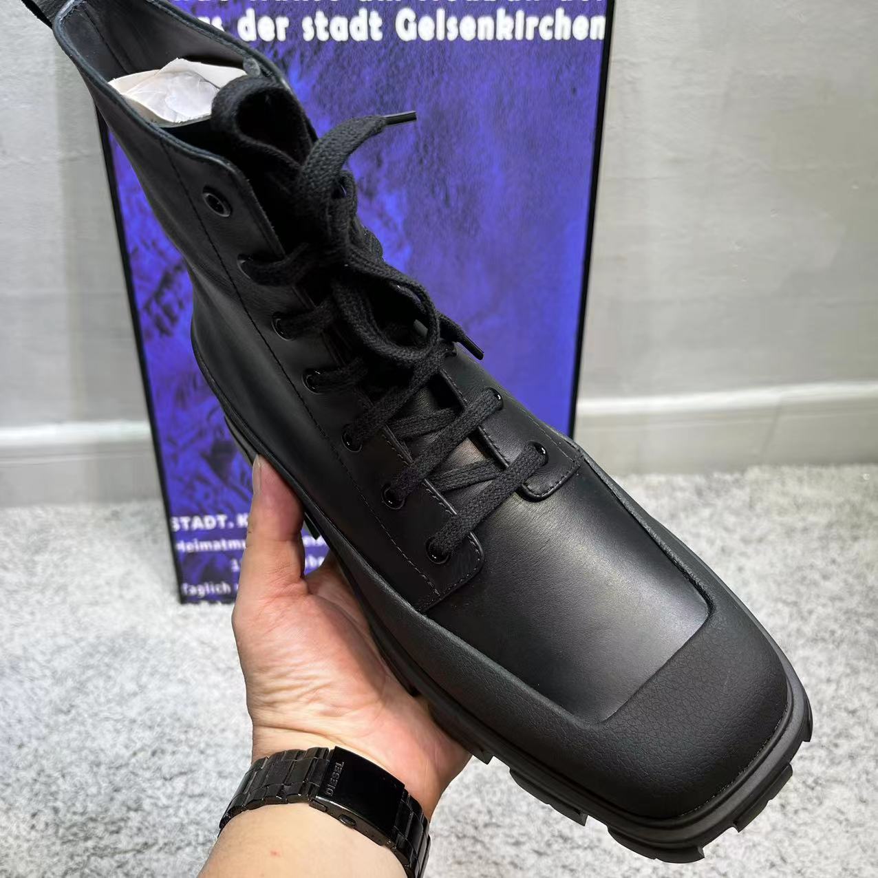 Prada Male Boots Cow Leather