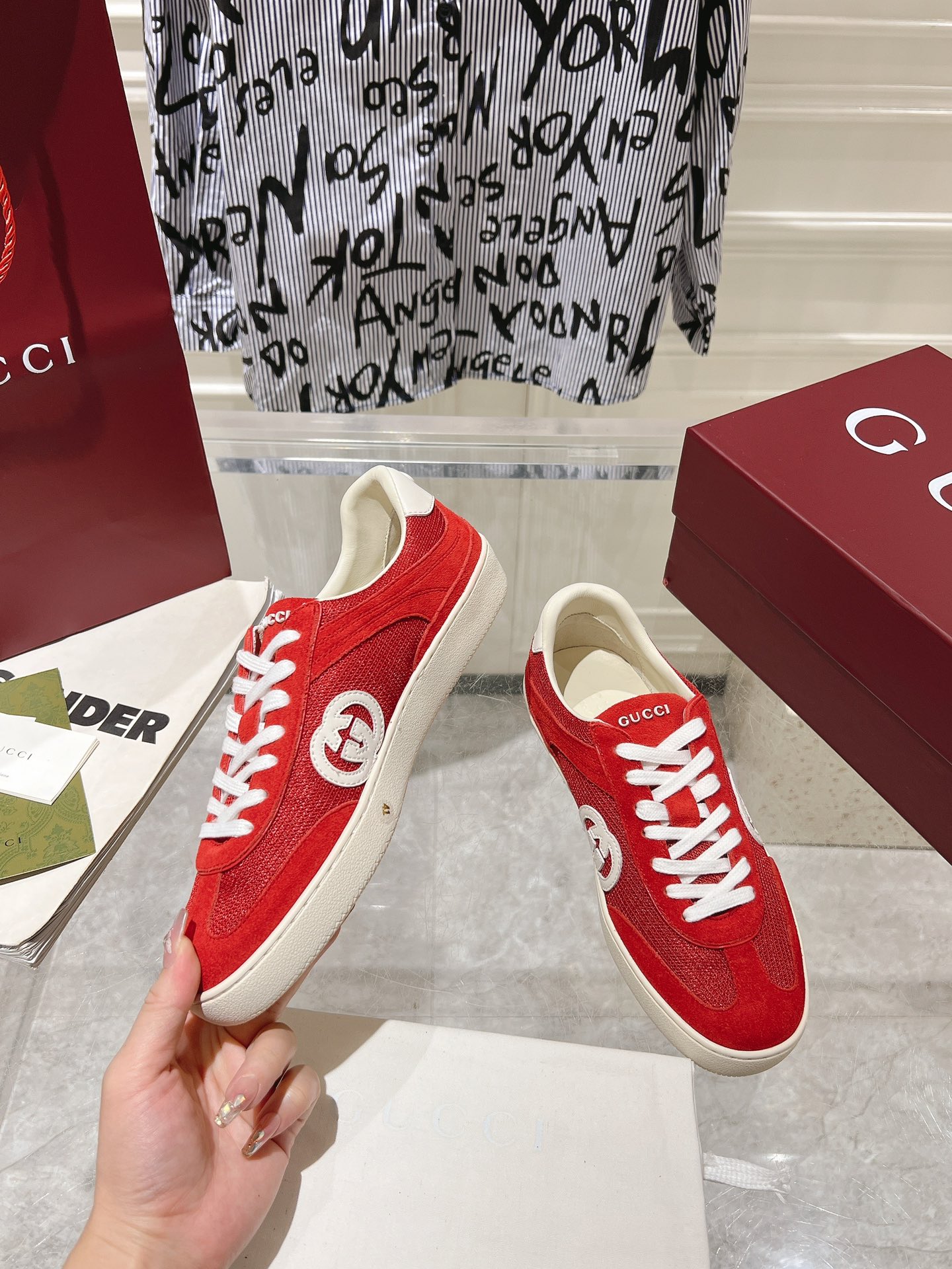 Sneakers Mesh Red