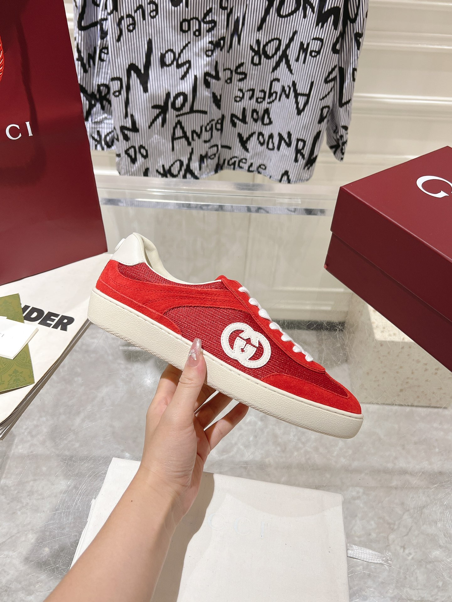 Sneakers Mesh Red