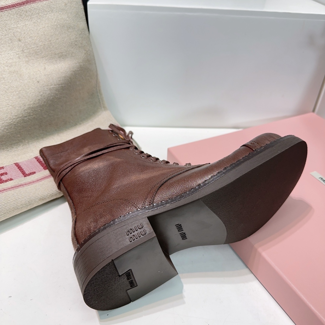 Miu Miu Boots Real Leather M-l-s
