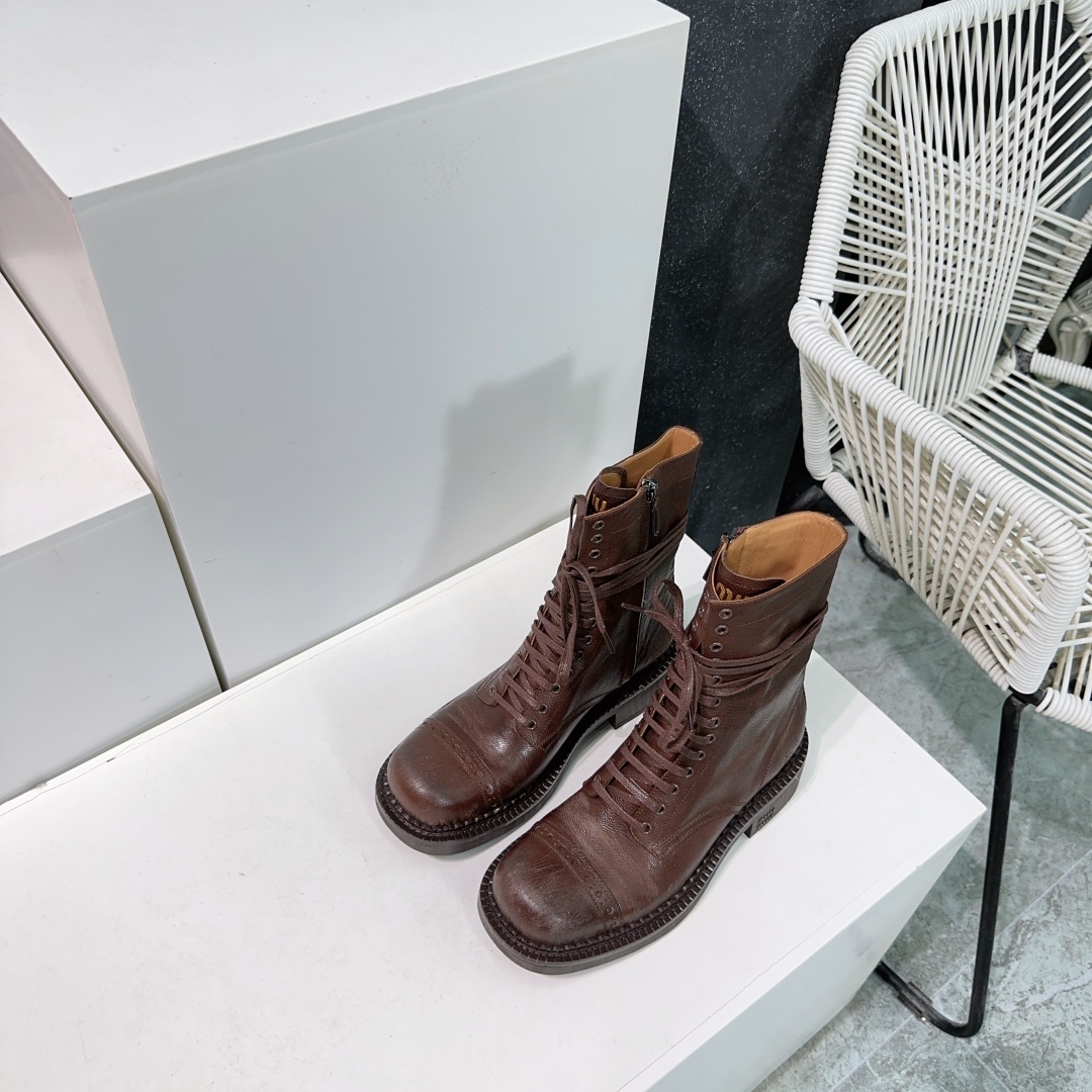 Miu Miu Boots Real Leather M-l-s