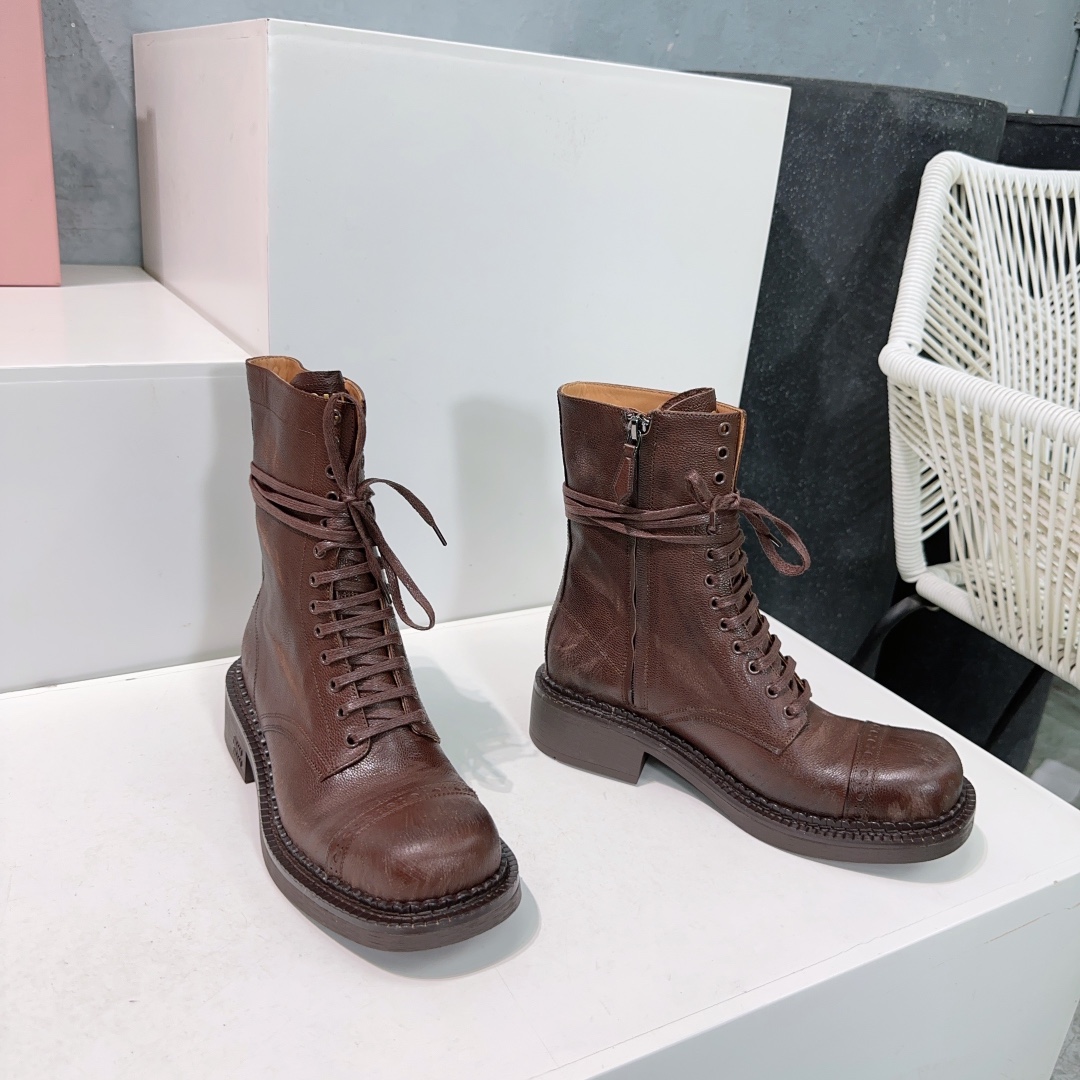 Miu Miu Boots Real Leather M-l-s