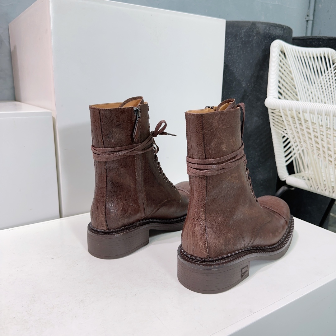 Miu Miu Boots Real Leather M-l-s