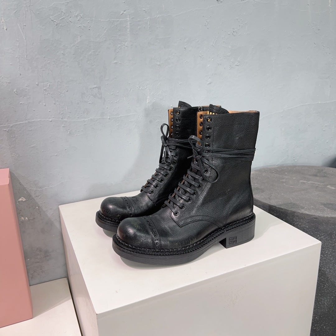 Miu Miu Boots Real Leather M-l-s