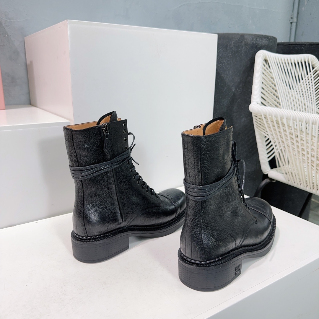 Miu Miu Boots Real Leather M-l-s