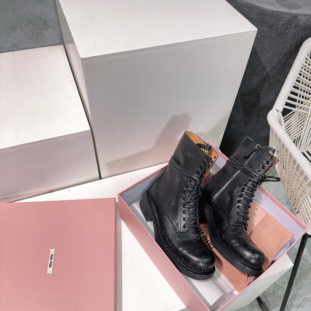 Miu Miu Boots Real Leather M-l-s