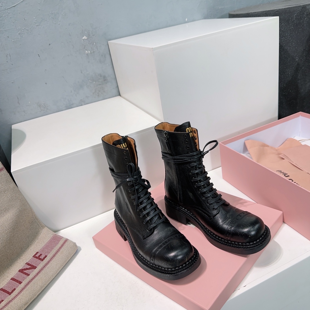 Miu Miu Boots Real Leather M-l-s